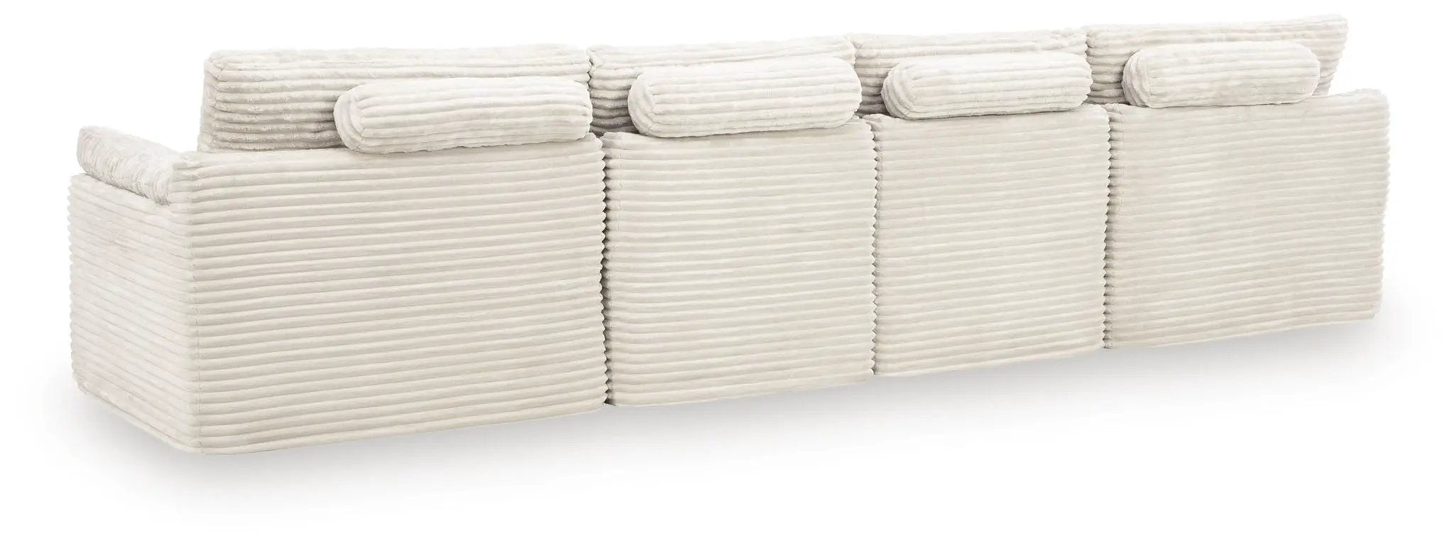 Fannin - 4-Piece Sectional With Ottoman - Ivory by Unique Piece Furniture
