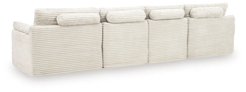 Fannin - 4-Piece Sectional With Ottoman - Ivory by Unique Piece Furniture