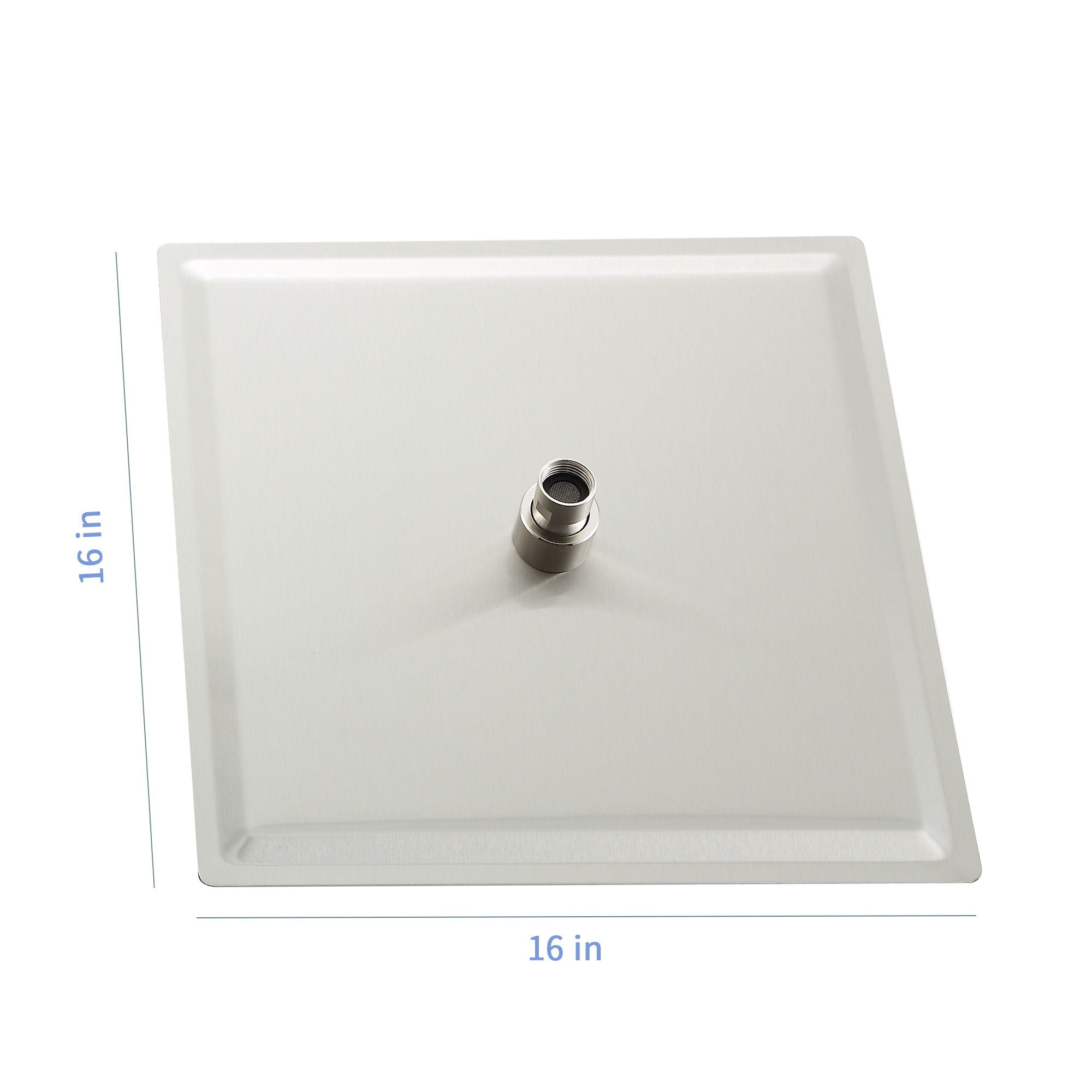 16" Square Rainfall Shower Head Fixed Wall Mount With Full Body Coverage & Self Cleaning Silicone Nozzles by HouseOfZazla