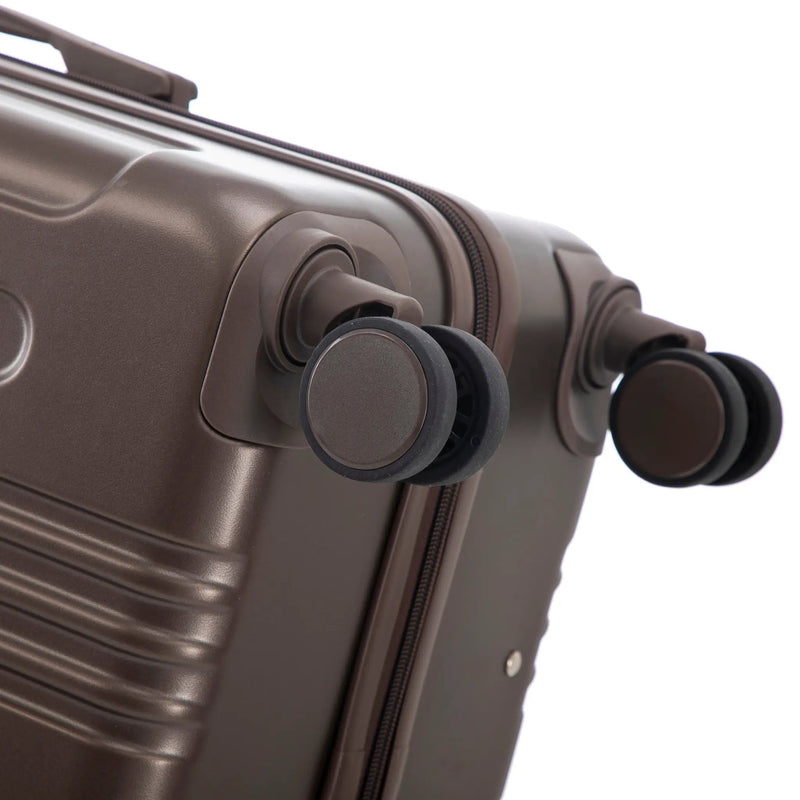 3 Piece ABS Spinner Wheel Luggage Set (Brown) by HouseOfZazla