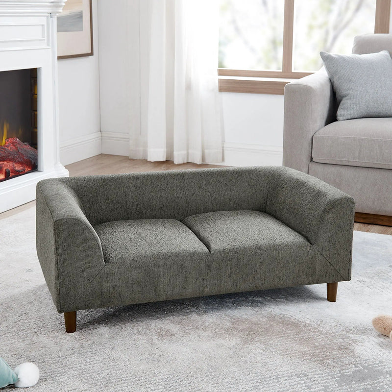 Modern Rectangular Pet Sofa With Backrest And Armrests For Small And Medium Dogs, Soft Cushion by HouseOfZazla