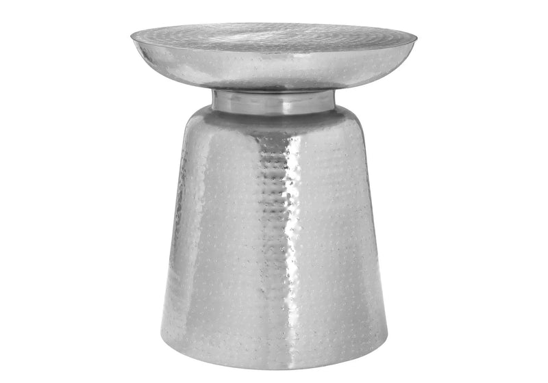Drum Accent Side Table, Hammered Texture by HouseOfZazla