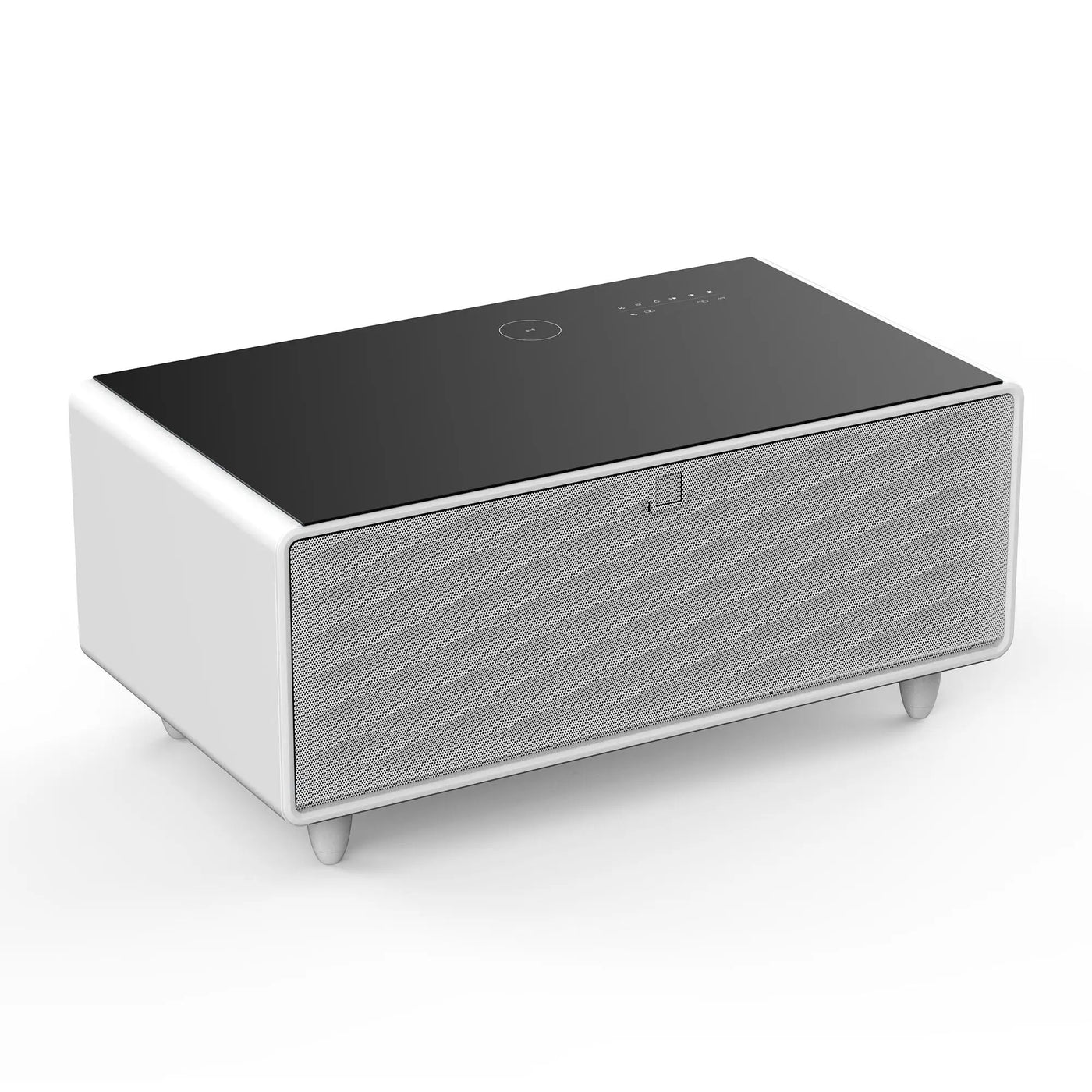 Modern Smart Coffee Table With Built-In Fridge - tooth Speaker, Wireless Charging, Touch Control Panel, USB Interface, Outlet Protection, Atmosphere Light by HouseOfZazla