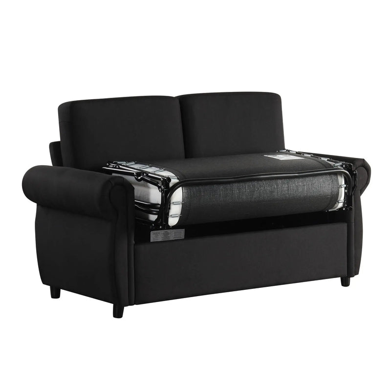 Pull Out Sofa Bed Loveseat Sleeper With Twin Size Memory Mattress With Two USB Ports For Living Room Spaces by HouseOfZazla