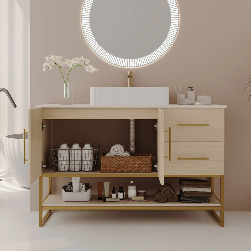36" Modern Bathroom Vanity with Ceramic Vessel Sink by HouseOfZazla