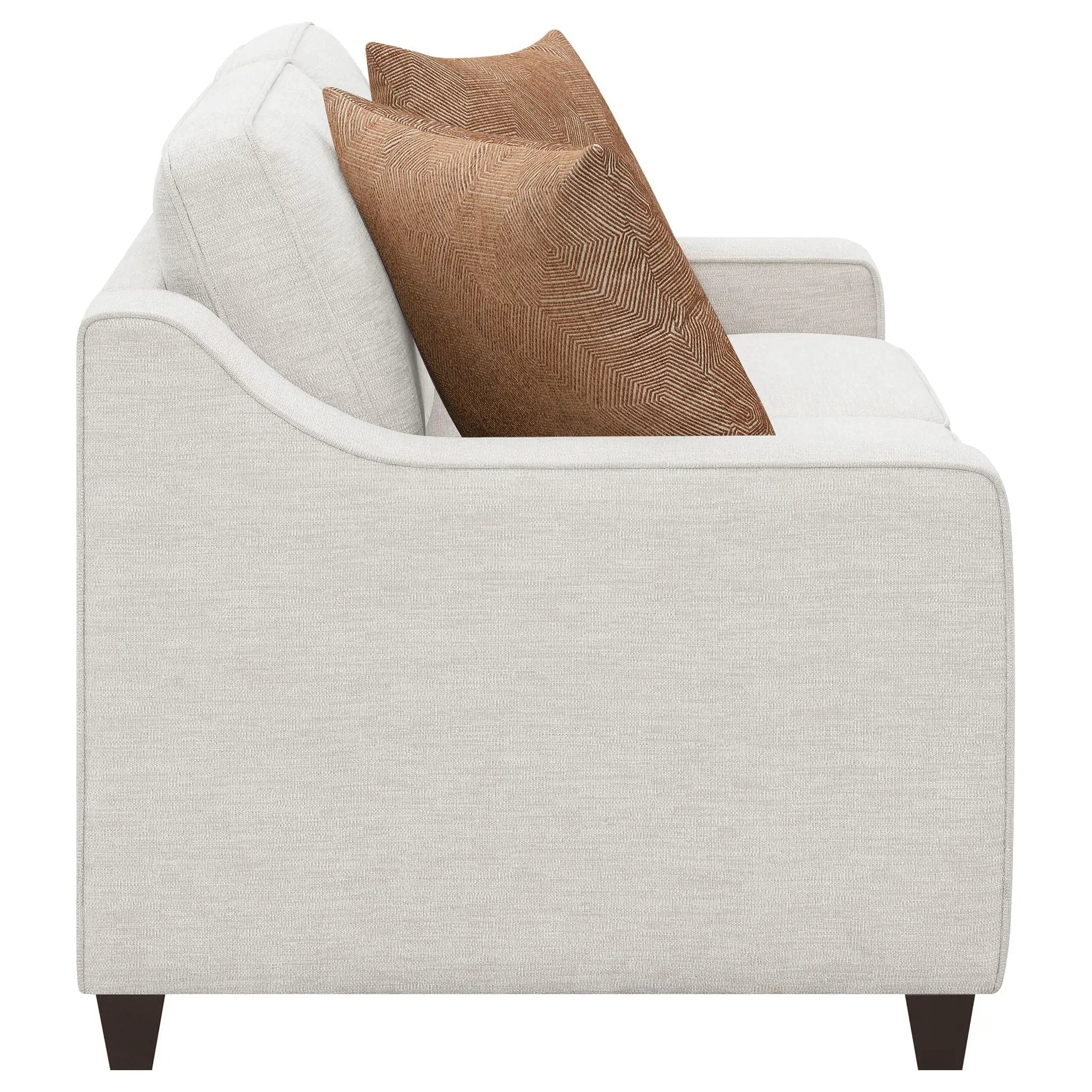 Mahaffey - 2 Piece Track Arm Living Room Set - Beige by HouseOfZazla