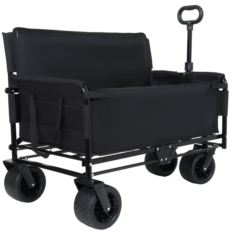 3-in-1 Convertible Folding Wagon Cart with Bench Seat & Storage by HouseOfZazla