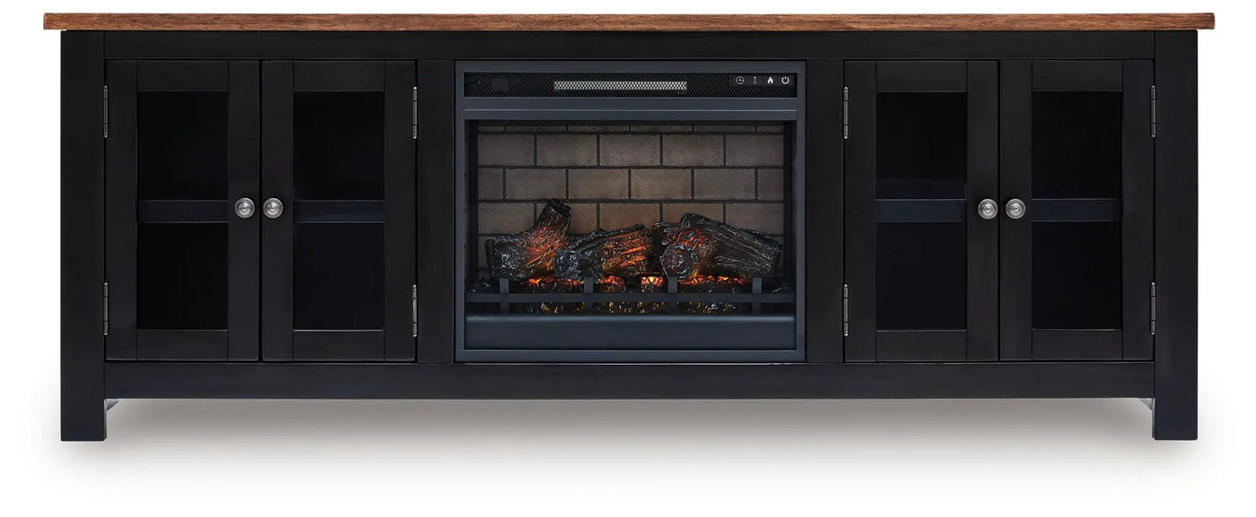 Wildenauer - 76" TV Stand With Electric Fireplace by Unique Piece Furniture