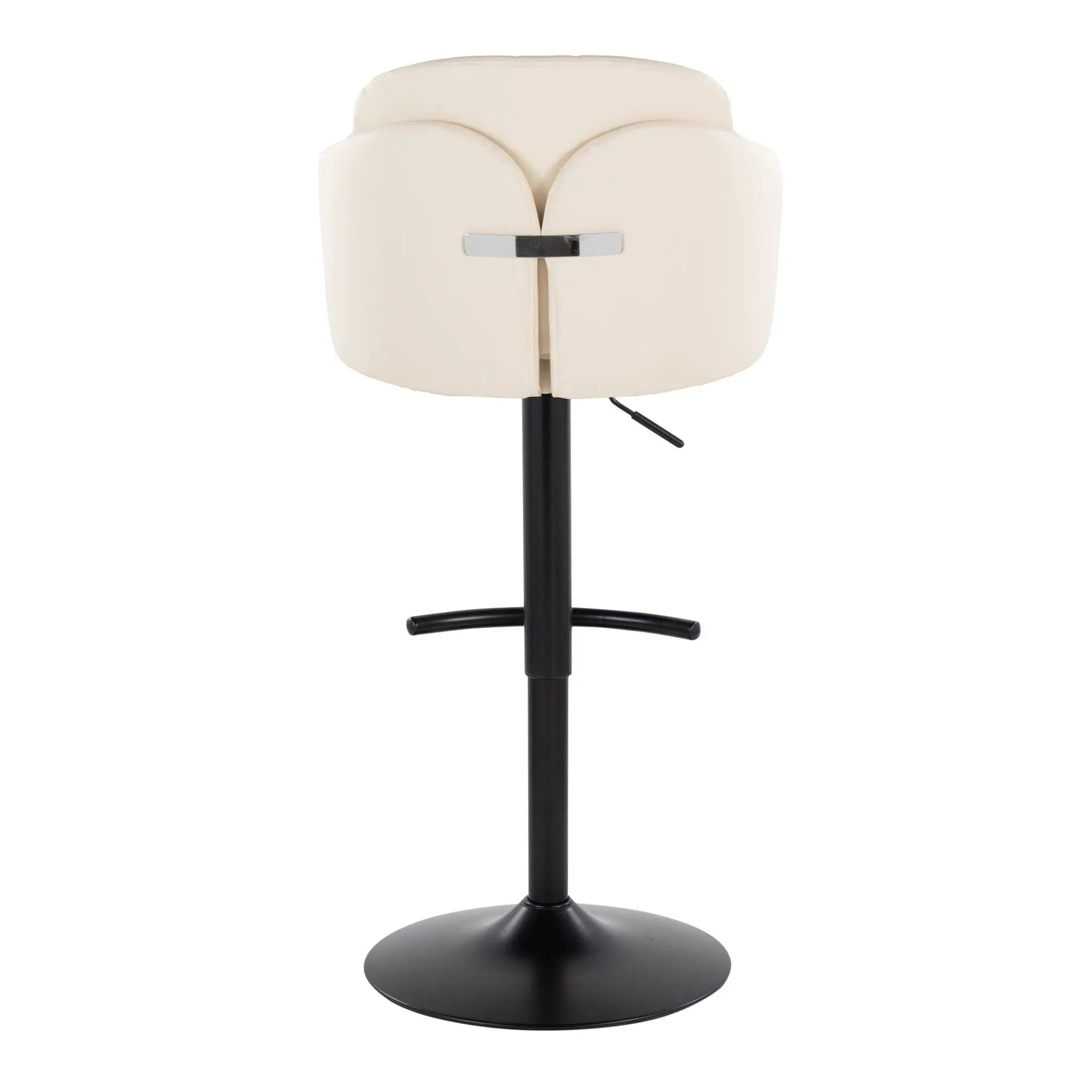 Dahlia - Contemporary Adjustable Barstool With Swivel With Rounded T Footrest (Set of 2) by Unique Piece Furniture