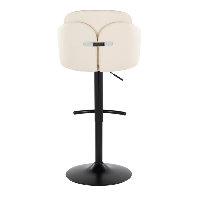 Dahlia - Contemporary Adjustable Barstool With Swivel With Rounded T Footrest (Set of 2) by Unique Piece Furniture