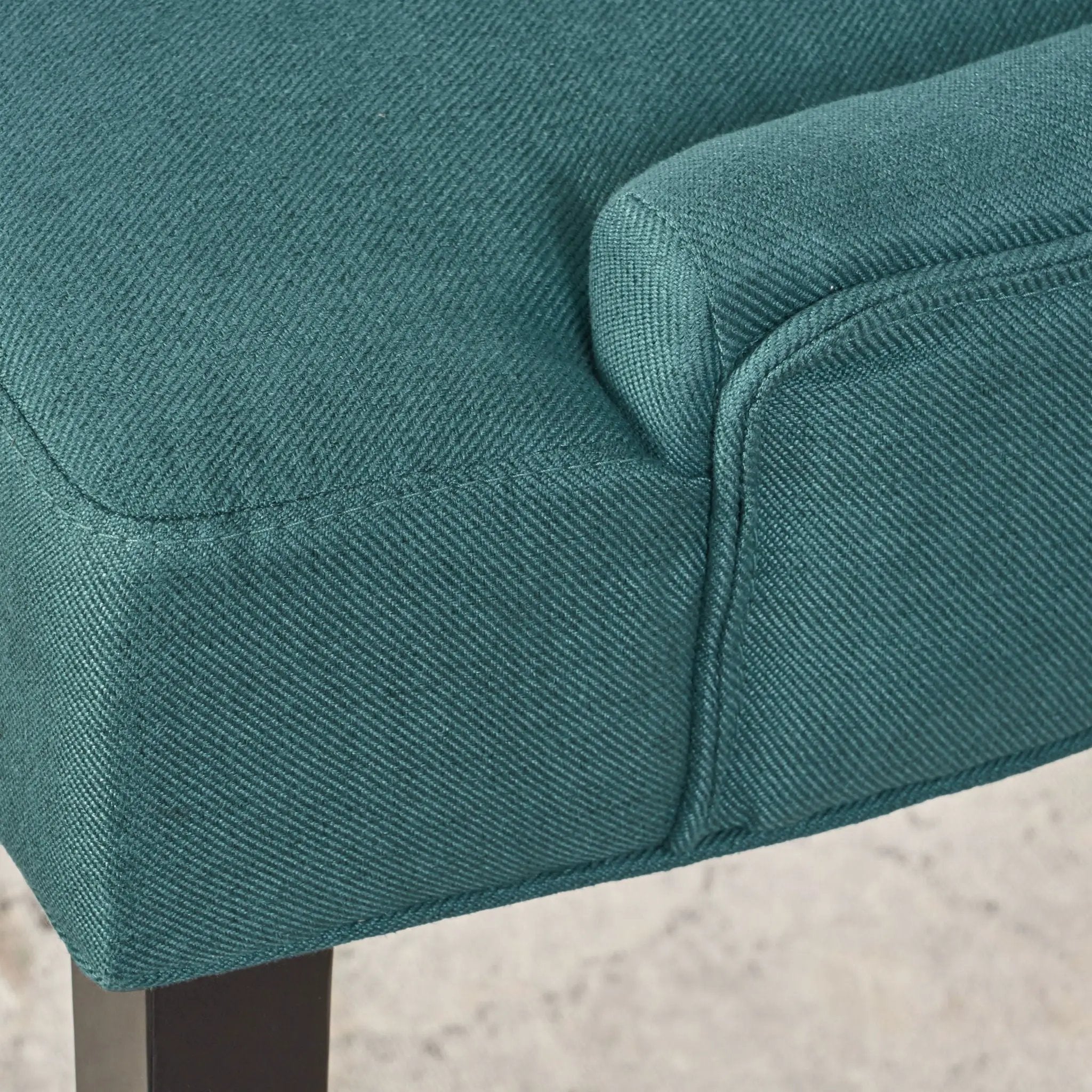 Dining Chair Set of 2 With Upholstered Diamond Tufting And Espresso Birch Legs - Teal by HouseOfZazla