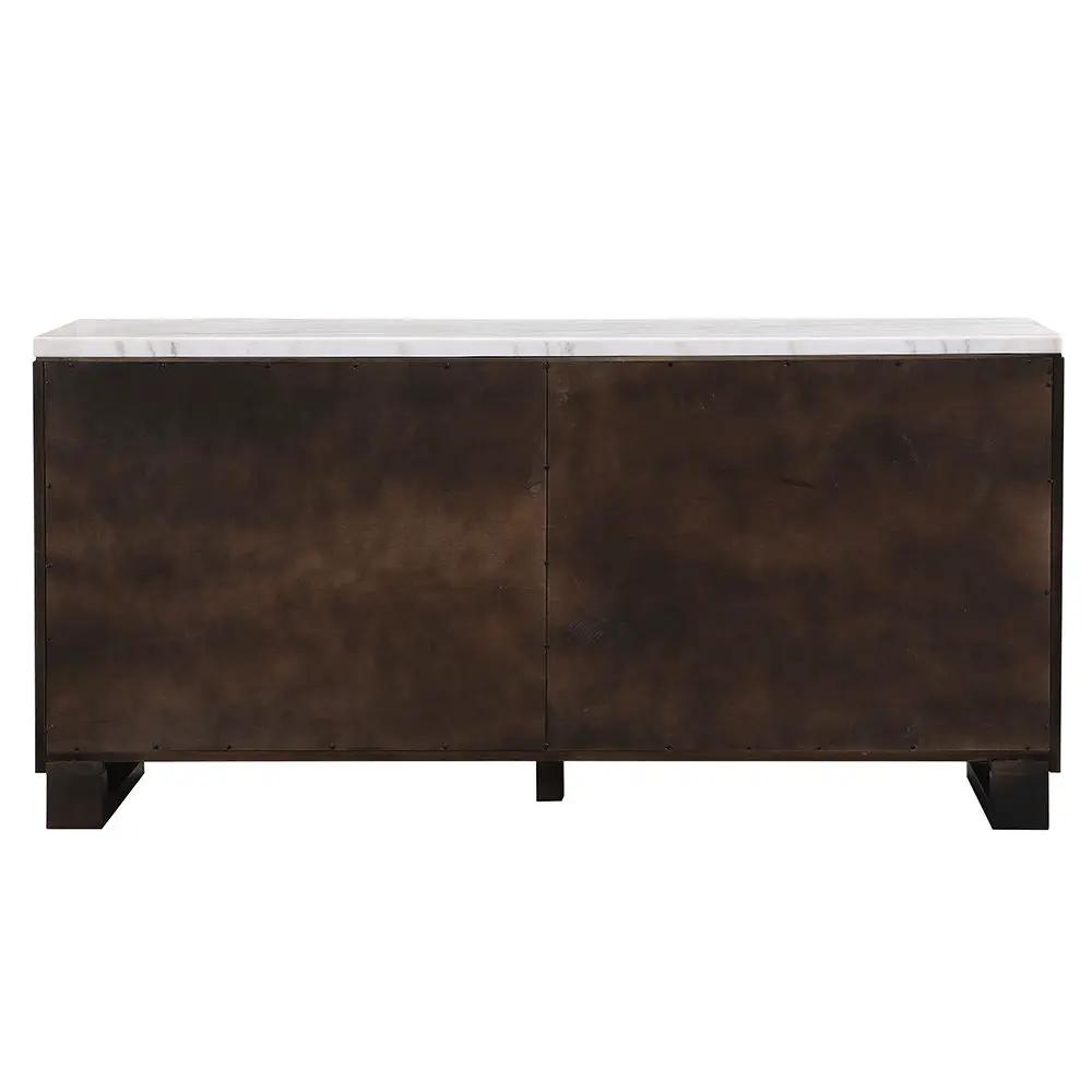Edwyn - Server With Marble Top - Natural Marble Top & Espresso Finish by Unique Piece Furniture