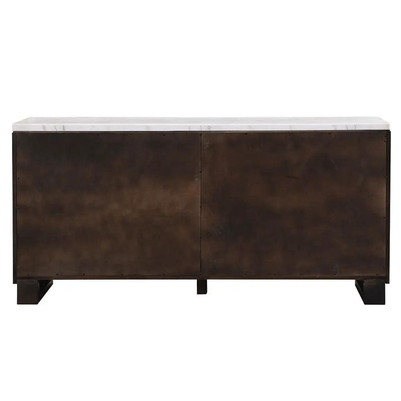 Edwyn - Server With Marble Top - Natural Marble Top & Espresso Finish by Unique Piece Furniture