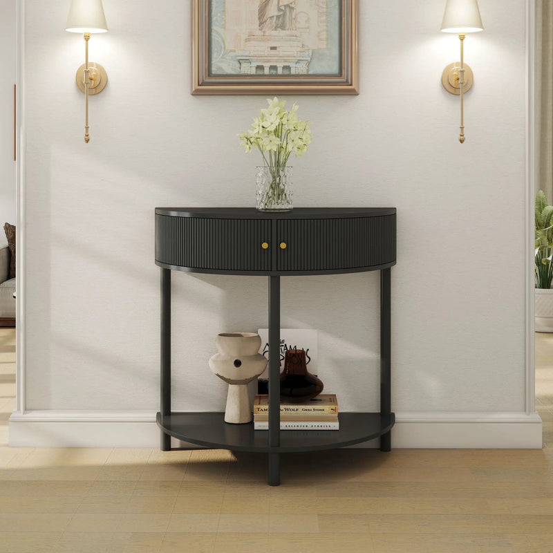 Demi Lune - Console Table With 2 Storage Drawers by Unique Piece Furniture