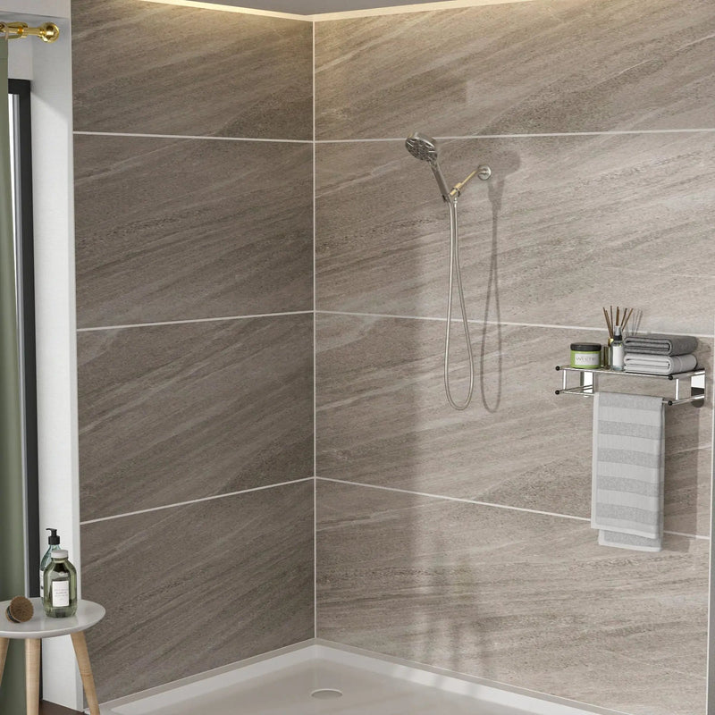 Multi Function Adjustable Hand Shower 8 Function Hand Shower, Plastic Construction - Brushed Nickel by HouseOfZazla
