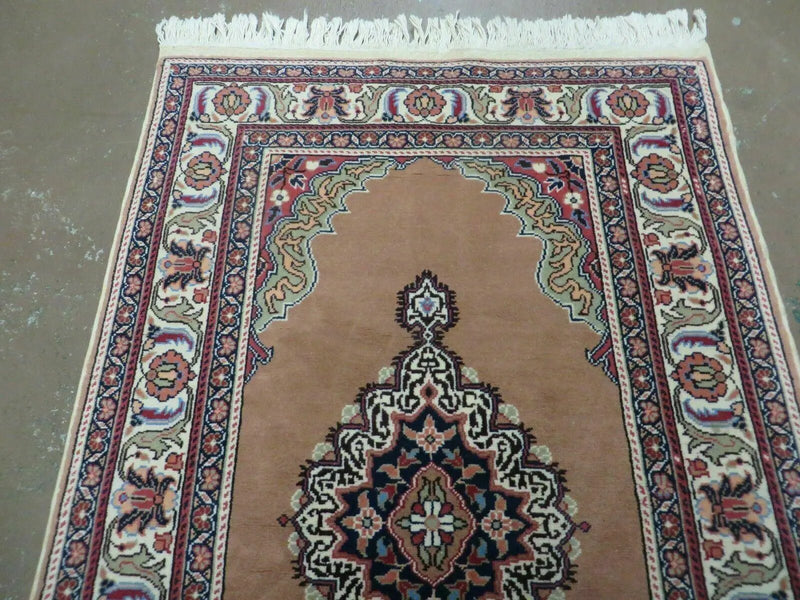 3' X 4' Vintage Handmade Turkish Kayseri Wool Cotton Rug Carpet Camel Hair Nice by Jewel Rugs
