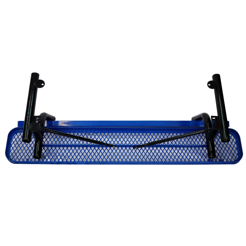 6' Outdoor Steel Bench With Backrest by HouseOfZazla