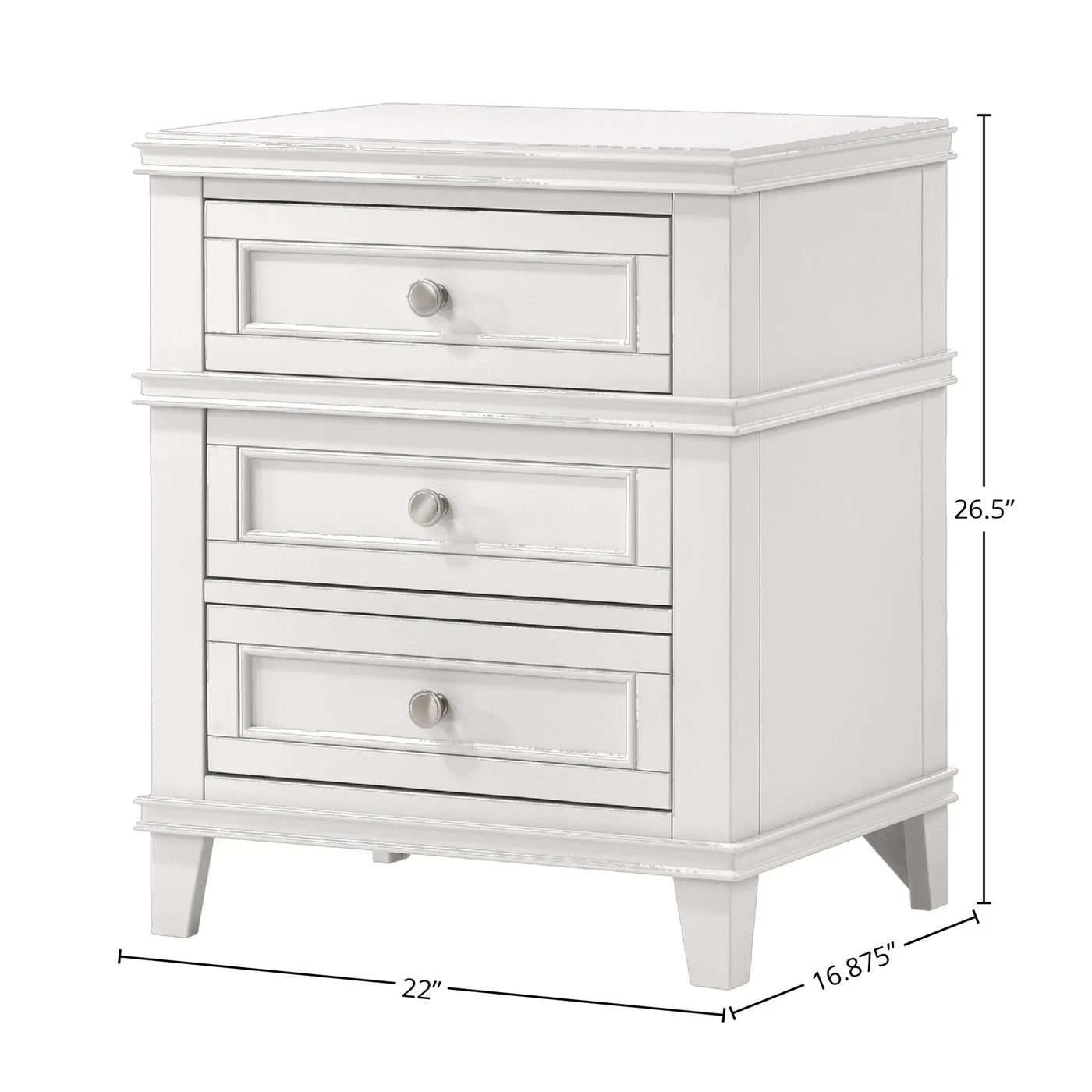 3 Drawer Nightstand With USB by HouseOfZazla