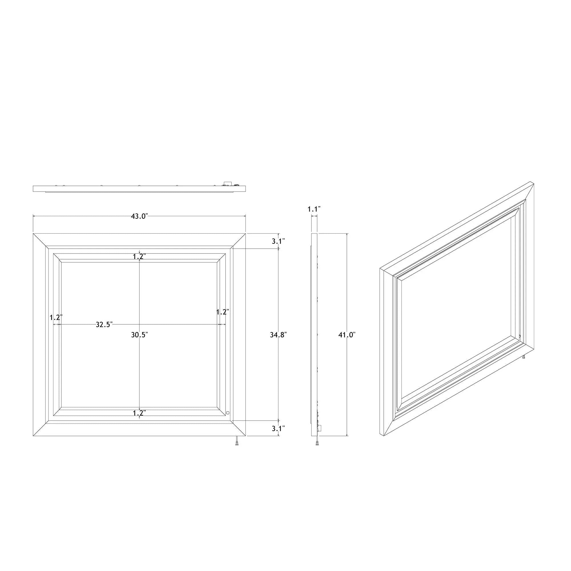 Skye - Marble Mirror - White by Unique Piece Furniture