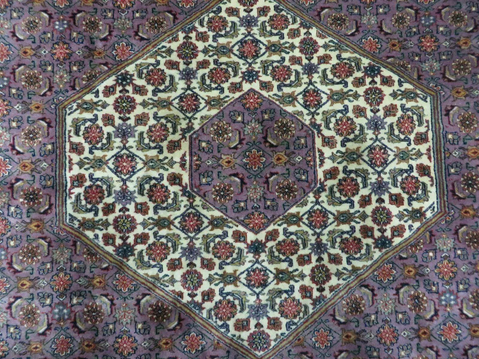 8' X 10' Vintage Fine Handmade India Wool Rug Hand Knotted Carpet Detailed Nice by Jewel Rugs