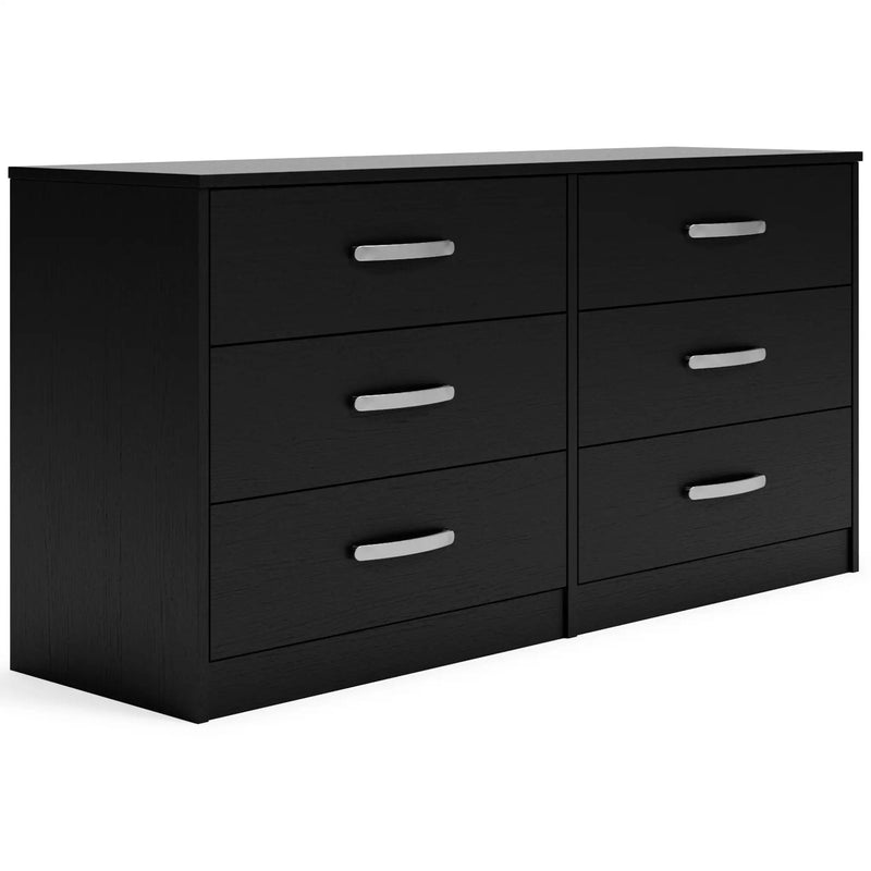 Finch - Six Drawer Dresser - Black by Unique Piece Furniture