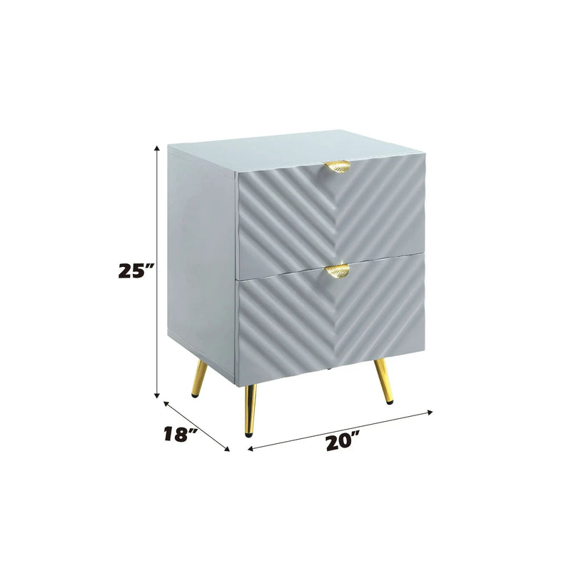 Gaines - High Gloss Nightstand by Unique Piece Furniture