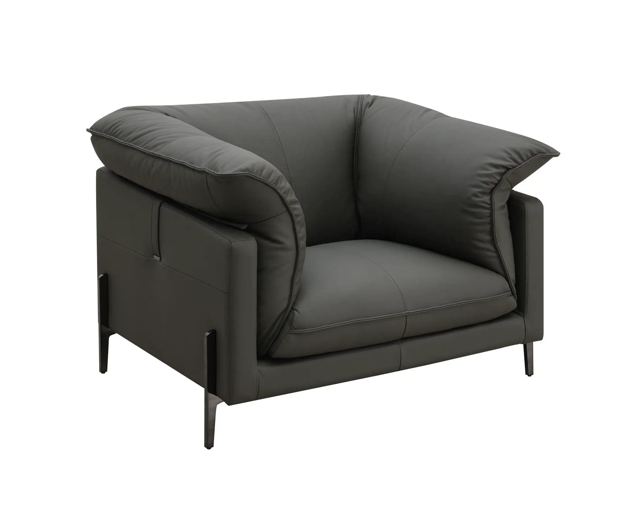 Tadi - Top Grain Leather Chair - Black by Unique Piece Furniture
