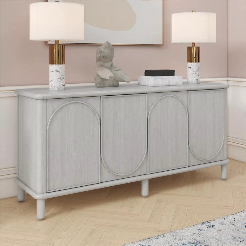 Selena - Credenza - Rustic White by Unique Piece Furniture