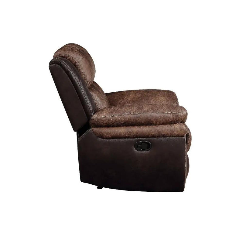 Jaylen - Motion Loveseat With Console - Toffee & Espresso Polished Microfiber by Unique Piece Furniture