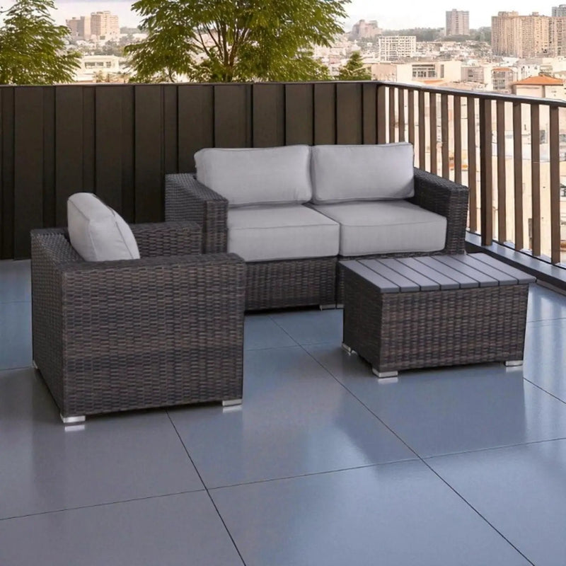 Stylish Sofa Seating Group With Cushions Perfect For Outdoor Gatherings by Unique Piece Furniture