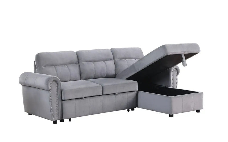Ashton - Reversible Sleeper Sectional Sofa Chaise by HouseOfZazla