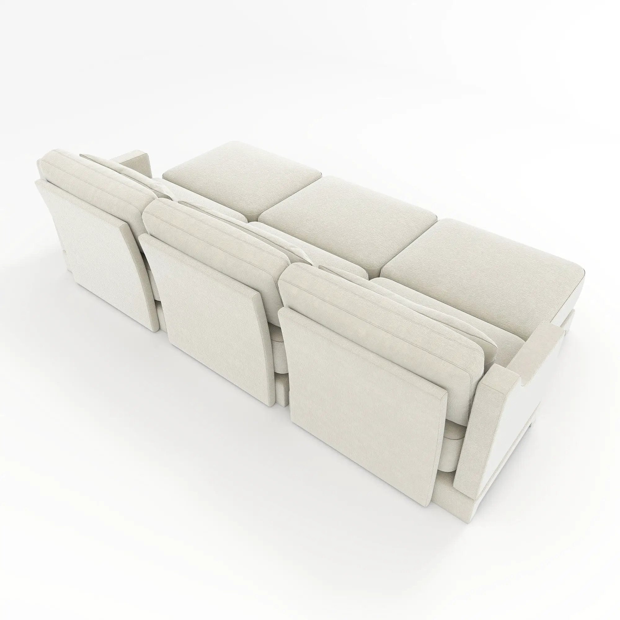 Stylish Sofa With Ottoman And Lumbar Pillows, Ergonomic Design by HouseOfZazla