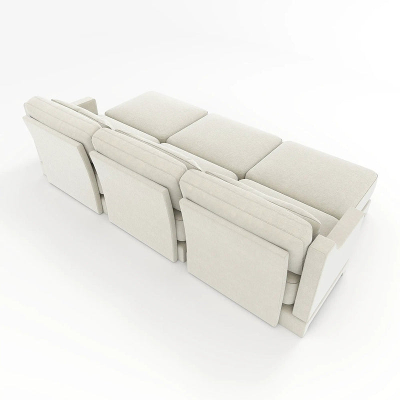 Stylish Sofa With Ottoman And Lumbar Pillows, Ergonomic Design by HouseOfZazla