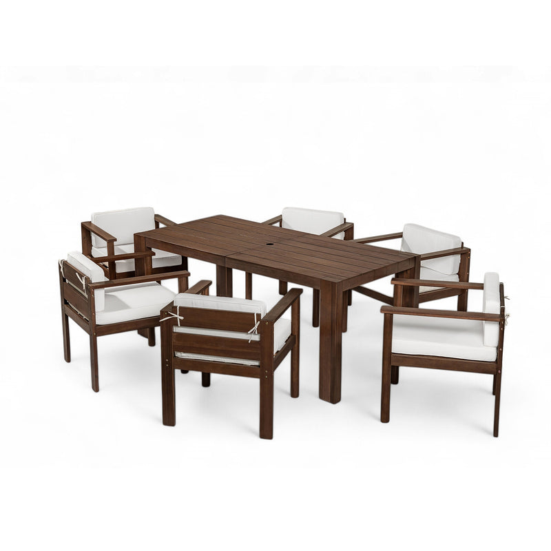 TREXM 7-Piece Patio Dining Table Set for 6 by HouseOfZazla