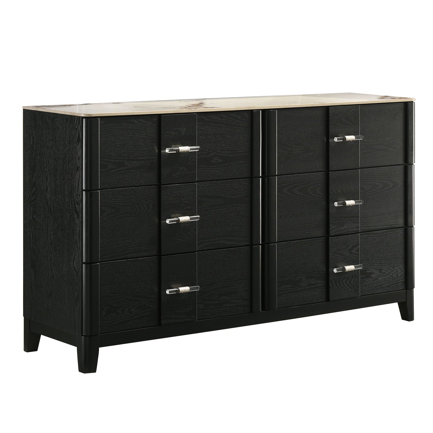 Opel - 6 Drawer Dresser - Black by HouseOfZazla