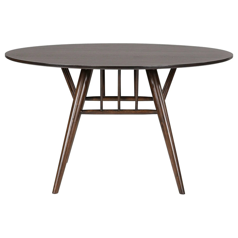 Everton 5-piece Round 53-inch Dining Table Set Dark Walnut by Unique Piece Furniture
