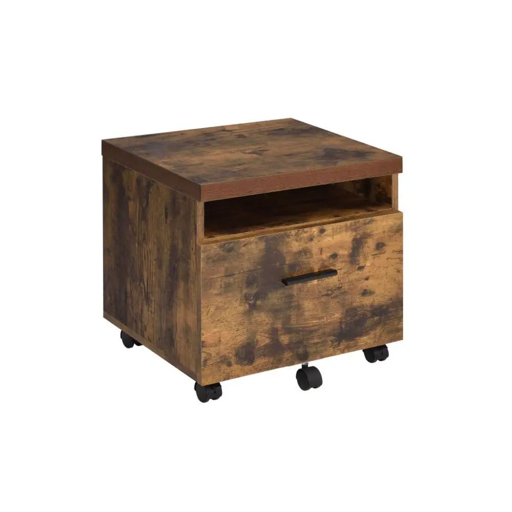 Bob - File Cabinet - Weathered Oak & Black by Unique Piece Furniture
