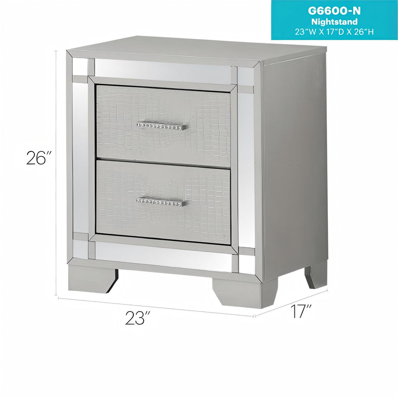 Madison - Nightstand - Silver Champagne by HouseOfZazla