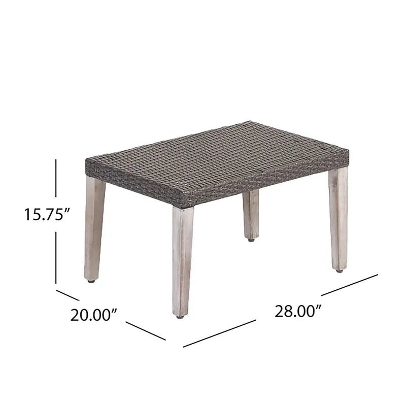 Savannah - Outdoor Wicker And Ottoman - Gray by HouseOfZazla