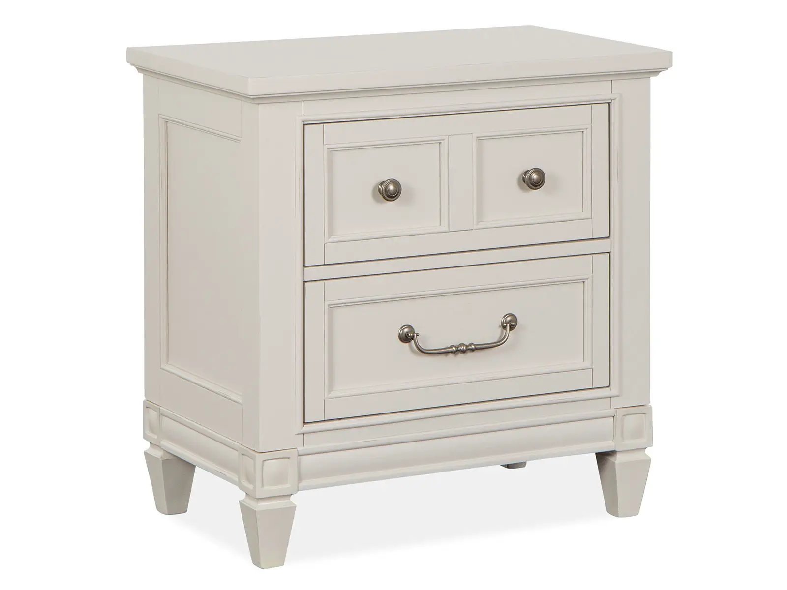 Willowbrook - Drawer Nightstand - Egg Shell White With Slight Rub Through by Unique Piece Furniture