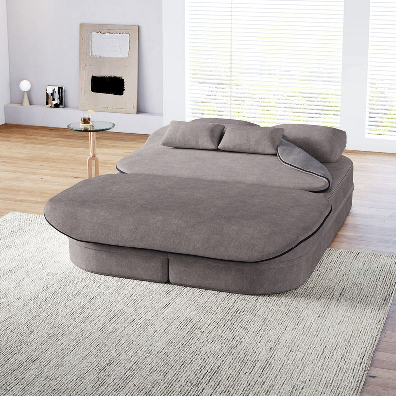 2 In 1 Foldable Sofa Bed With Multi Functional Blanket, Floor Lounge Sofa by HouseOfZazla
