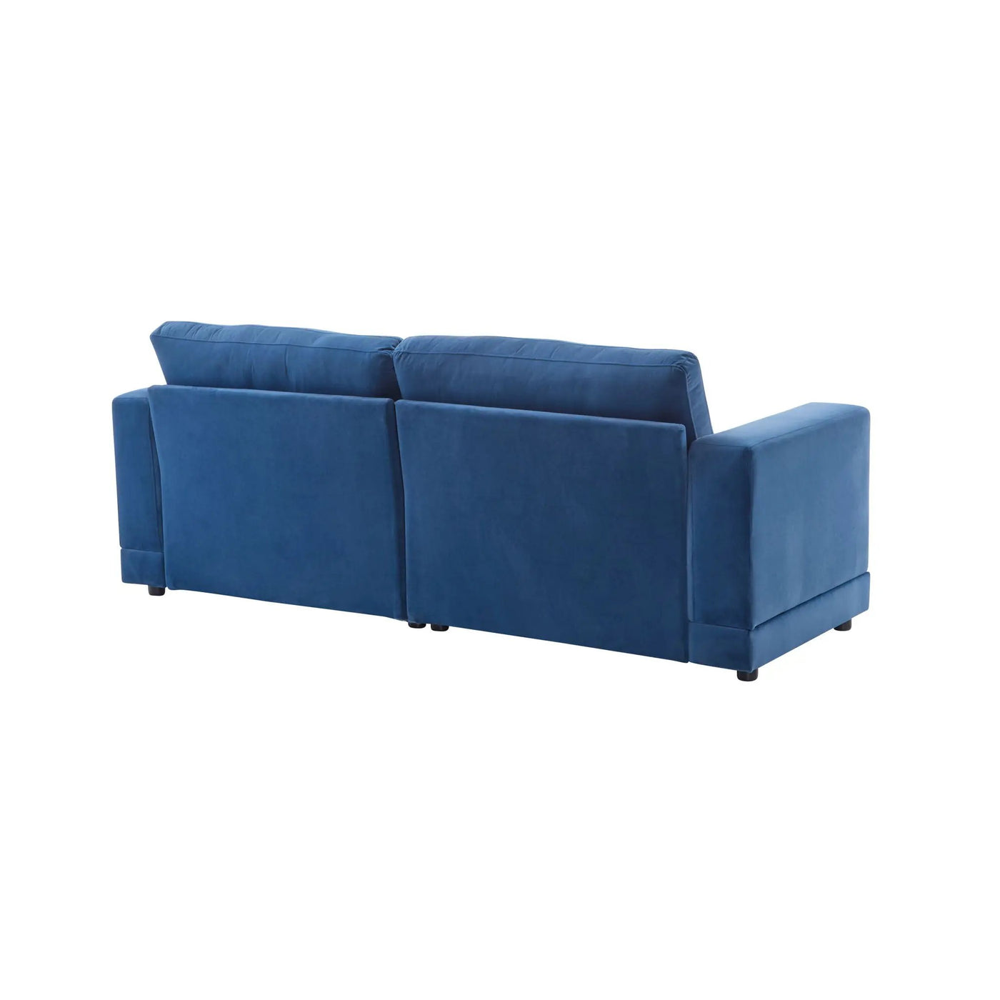 Modern Square Arm Sofa With Soft Fabric Upholstery, Deep Cushions by HouseOfZazla