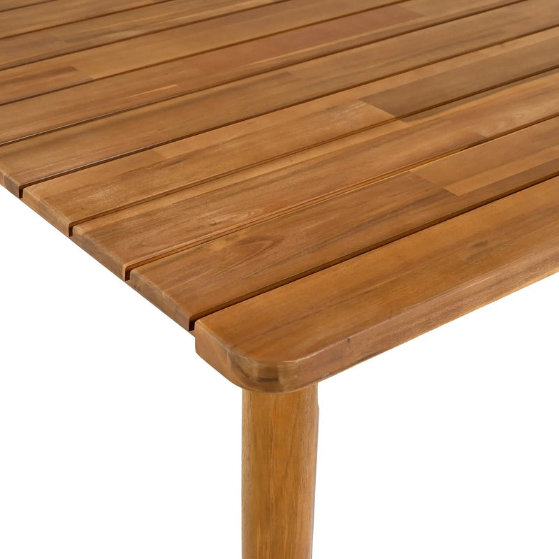 5-Piece Acacia Wood Outdoor Dining Set, Patio Table & Chairs with Removable Cushions by HouseOfZazla