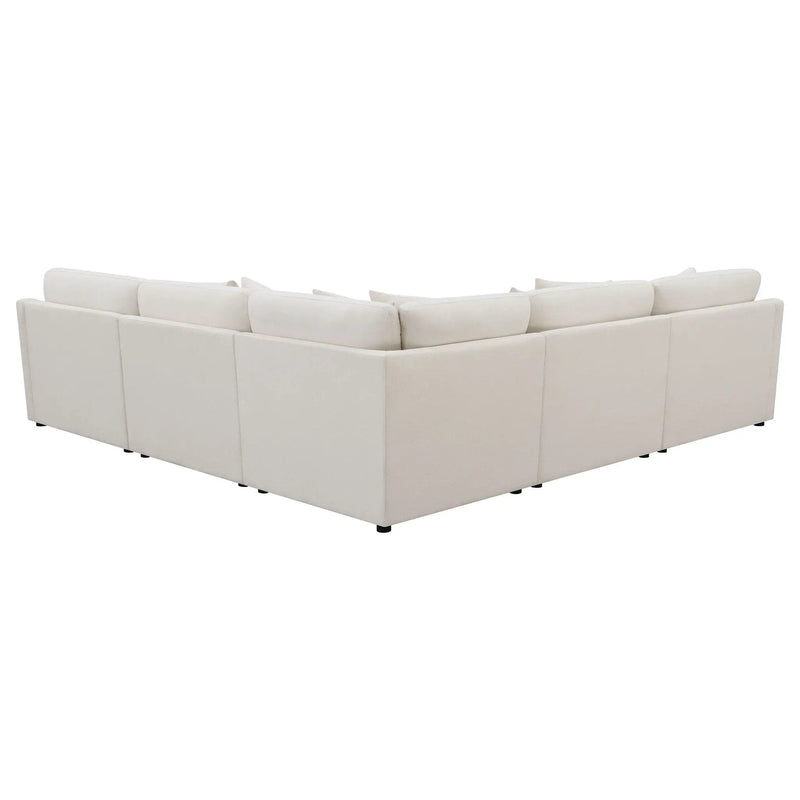 Hobson 6-piece Upholstered Modular Sectional Sofa Ivory by Unique Piece Furniture