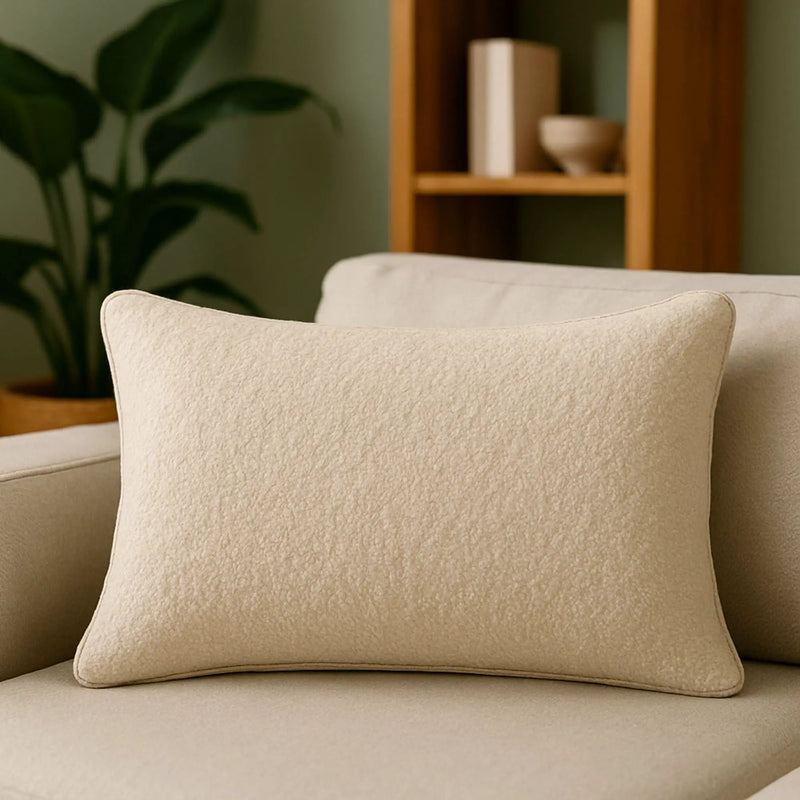 Homey Cozy - Textured Throw Pillow - Ivory by Unique Piece Furniture