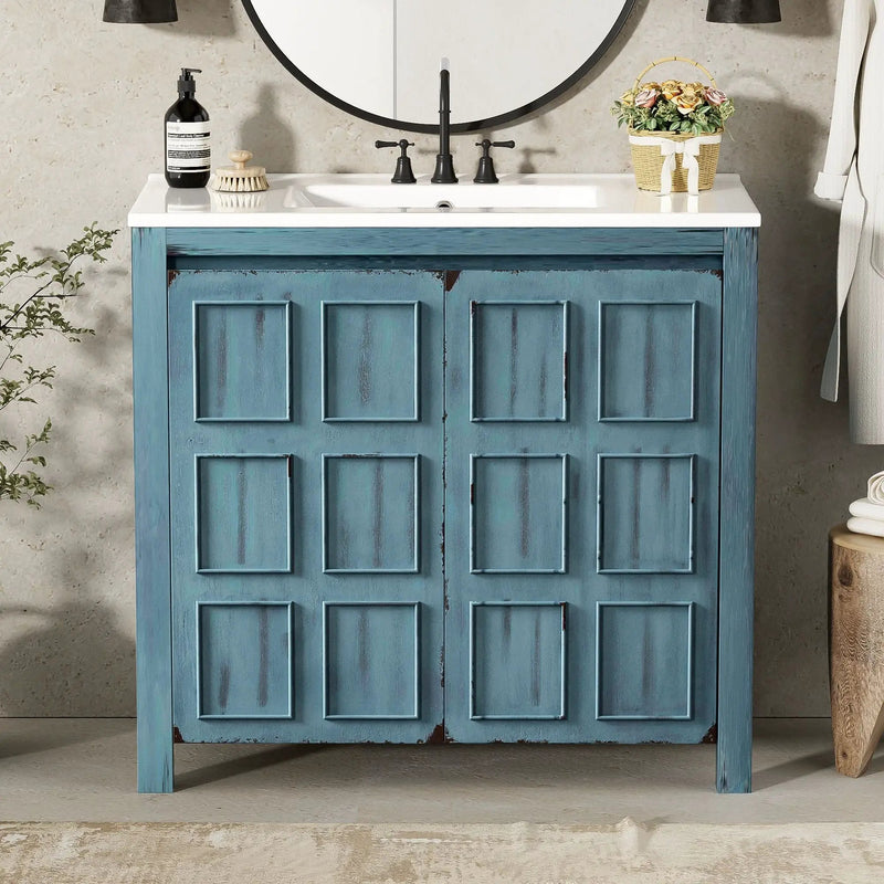 Bathroom Vanity Organizer With Sink, Combo Cabinet Set, Bathroom Storage Cabinet