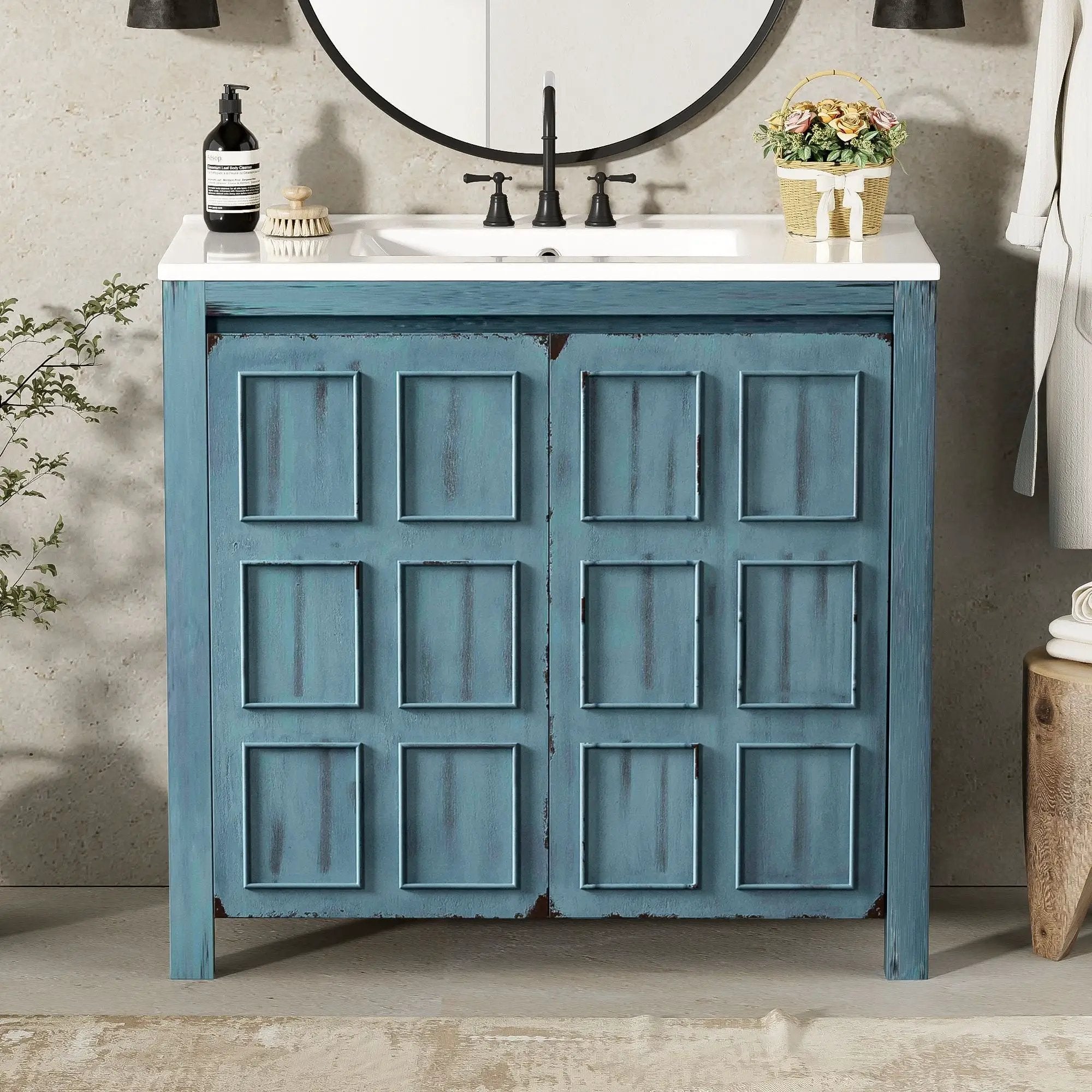 Bathroom Vanity Organizer With Sink, Combo Cabinet Set, Bathroom Storage Cabinet by Unique Piece Furniture