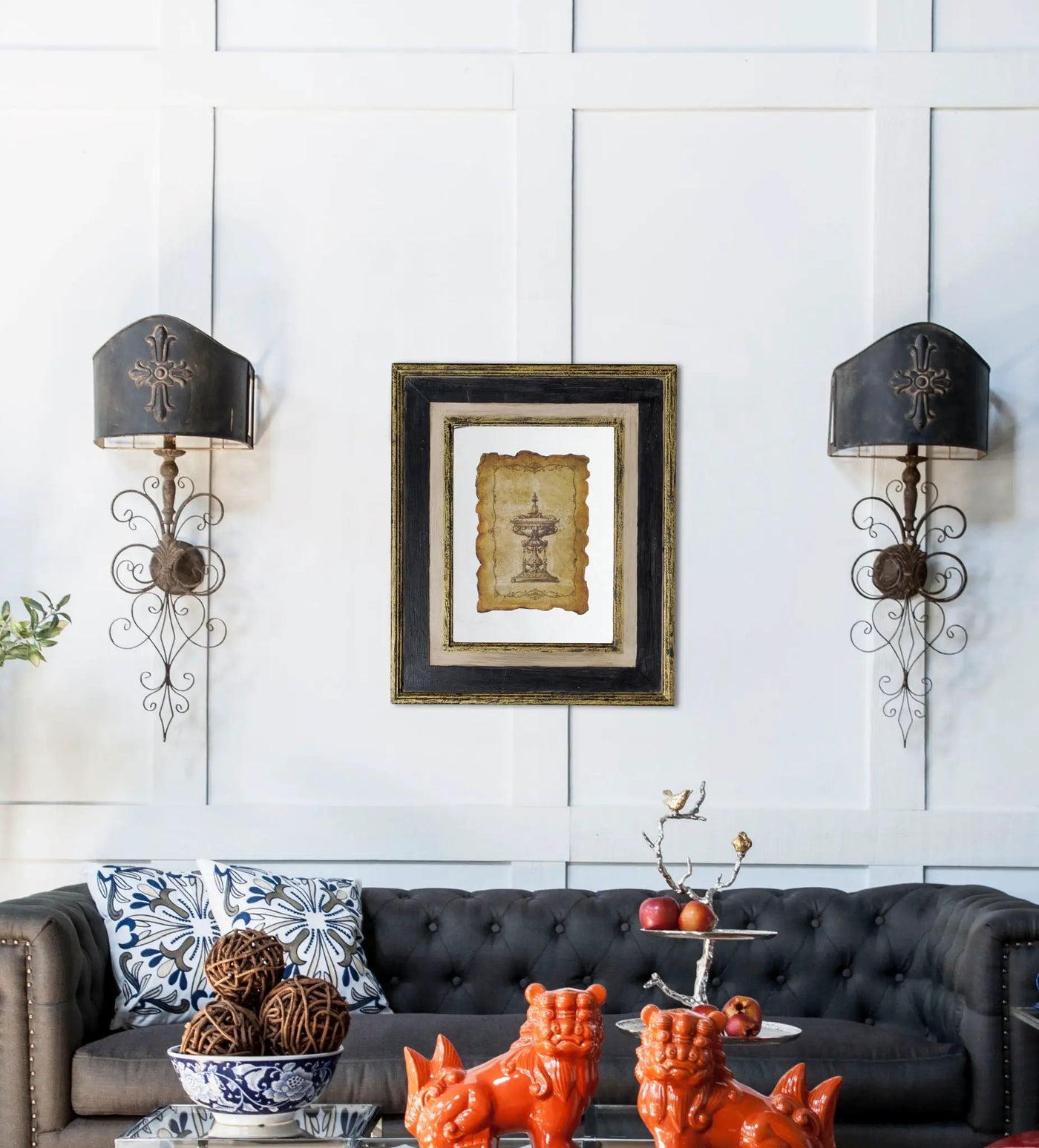 Lucian - Framed Antiqued Sculpture Print by HouseOfZazla