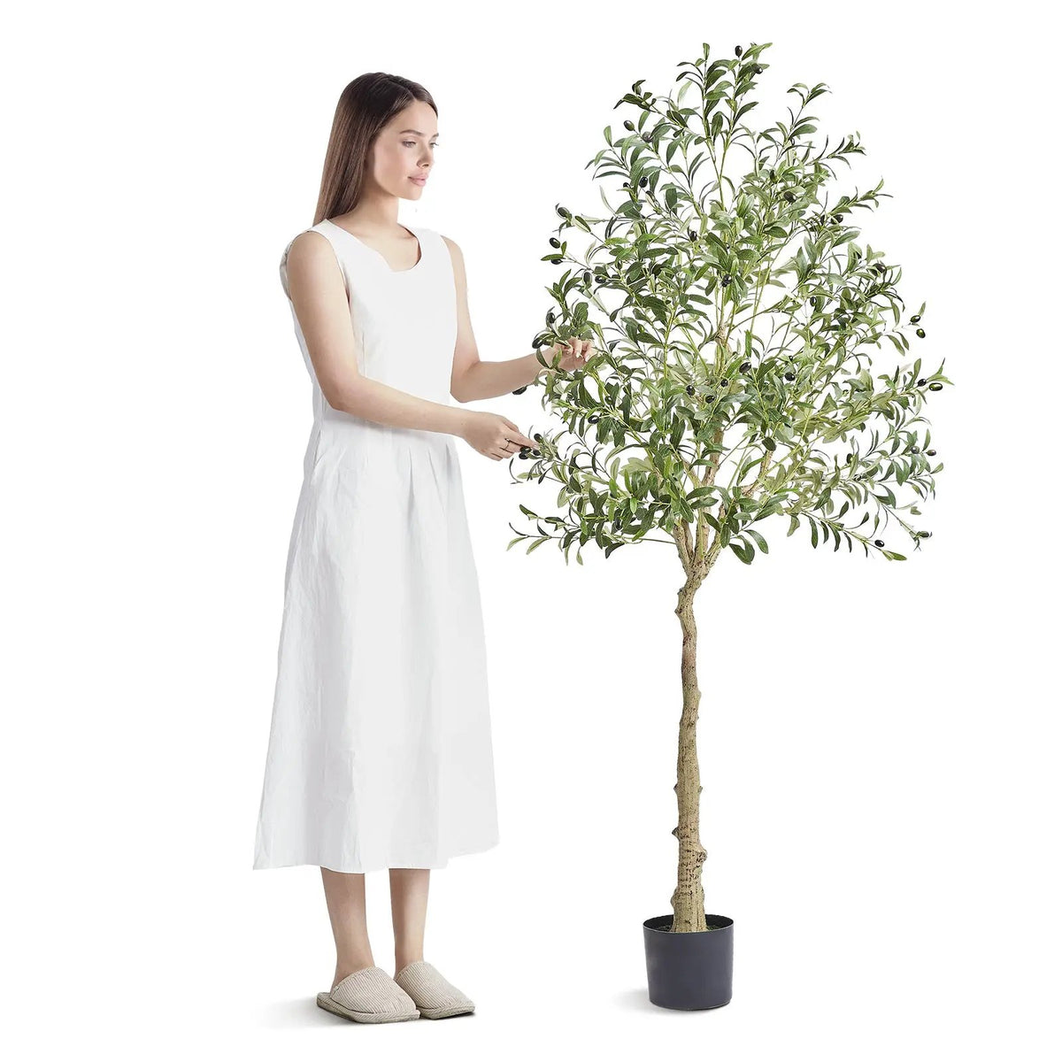 Artificial Olive Tree - 6 FT Tall Faux Plant by HouseOfZazla
