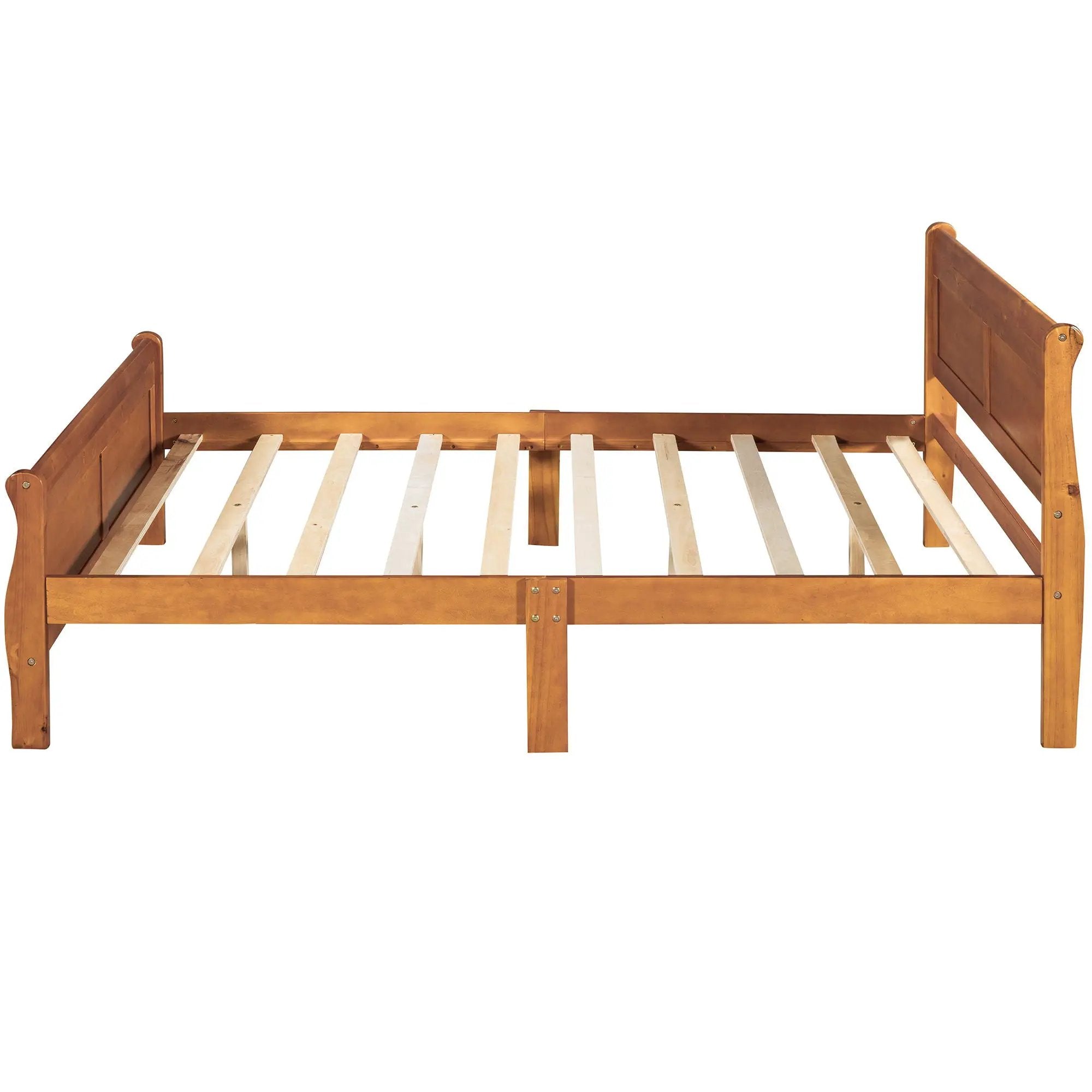 Platform Bed Frame Mattress Foundation Sleigh Bed With Headboard / Footboard / Wood Slat Suppor by Unique Piece Furniture
